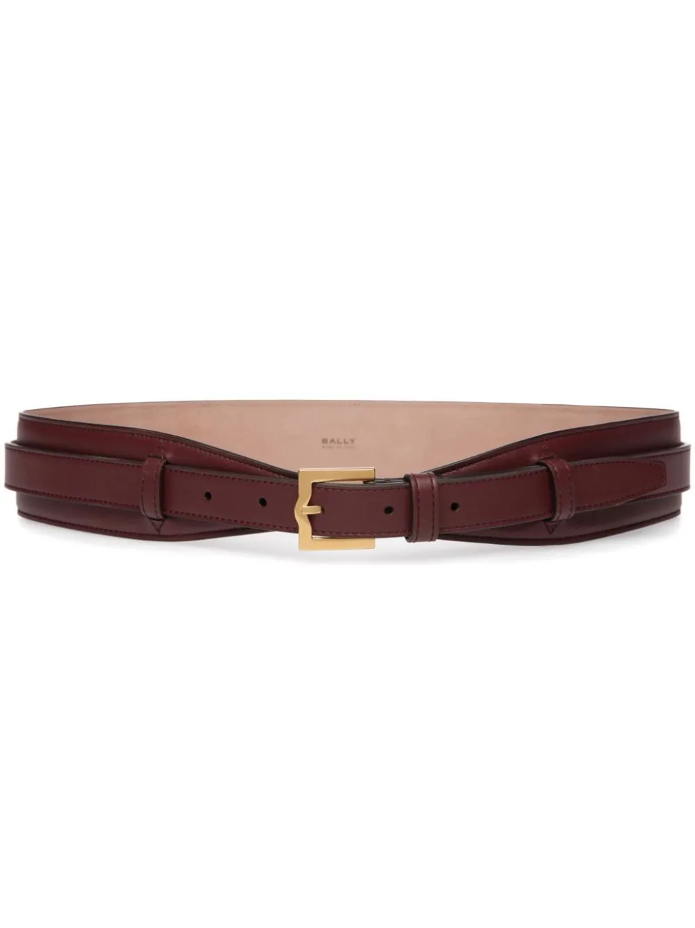 Bally wide leather belt - Brown