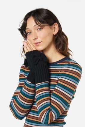 Bow Fingerless Gloves