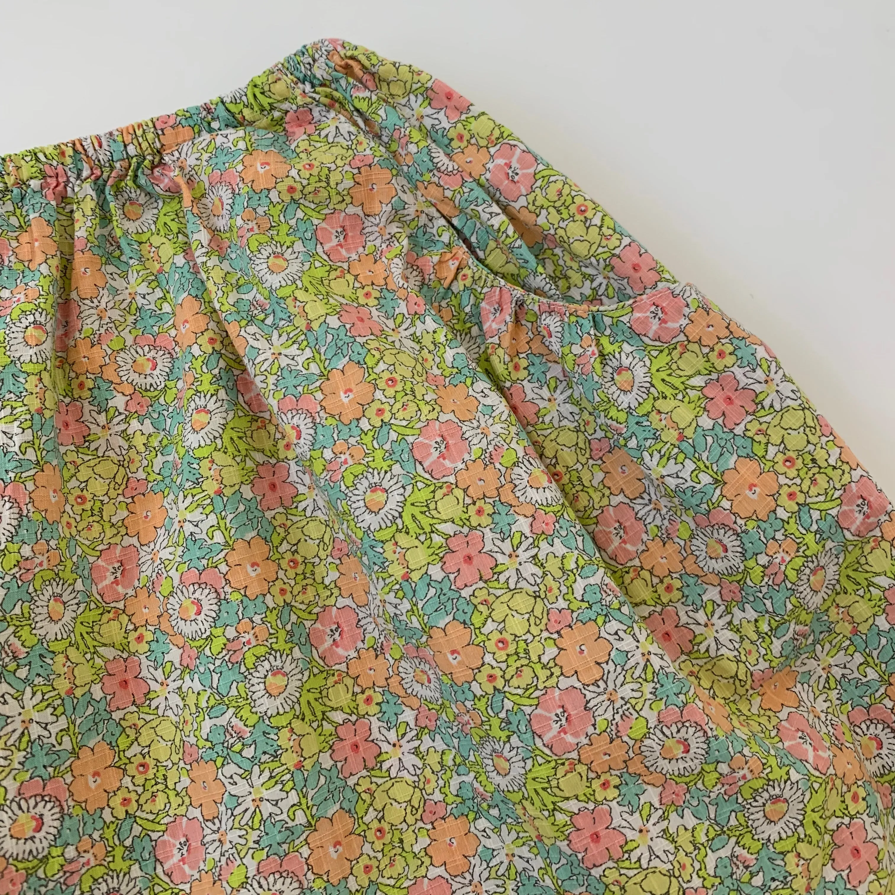 Caramel Neon Liberty Print Cotton Skirt: 3 Years