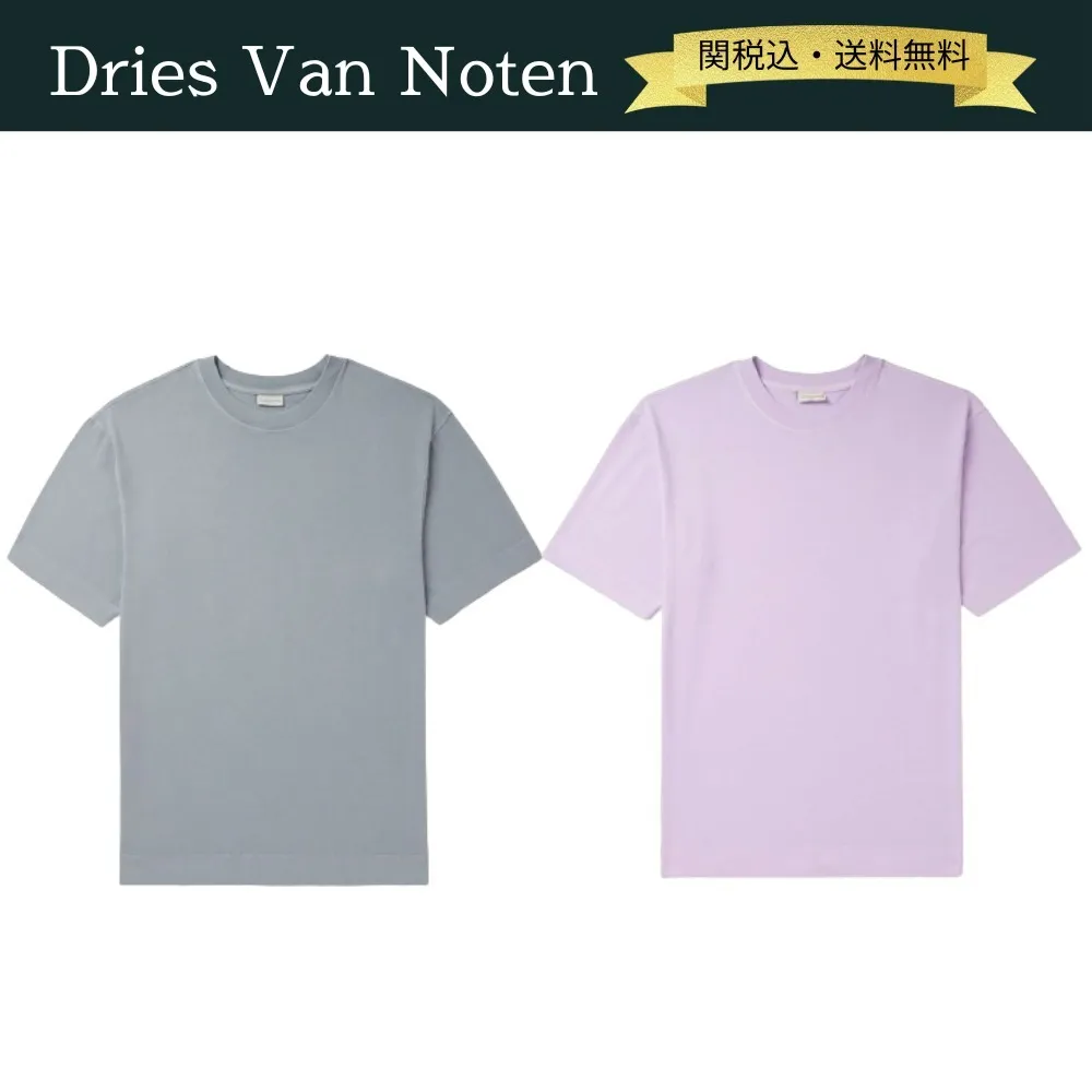 Dries Van Noten  |Crew Neck Unisex Street Style Plain Cotton Short Sleeves