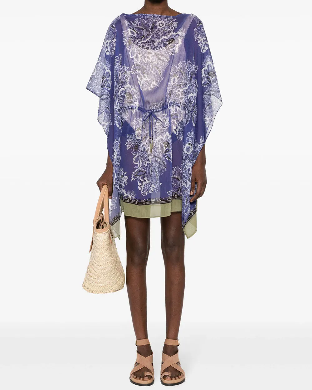 Floral Print Kaftan Dress