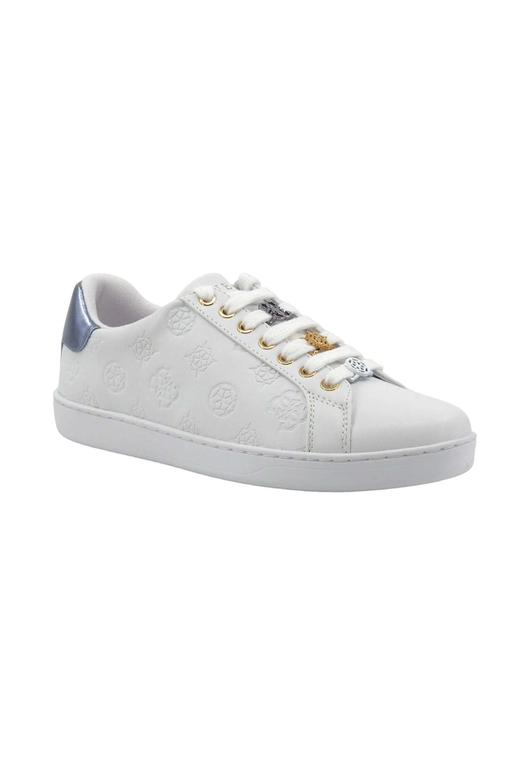 GUESS Sneaker Donna White Blue FLJROSELE12