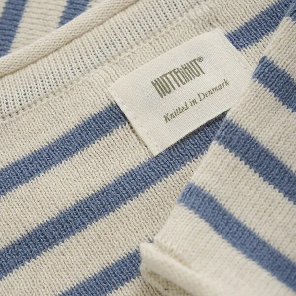 HutteliHut Knitted Striped Sweater, Citadel Blue