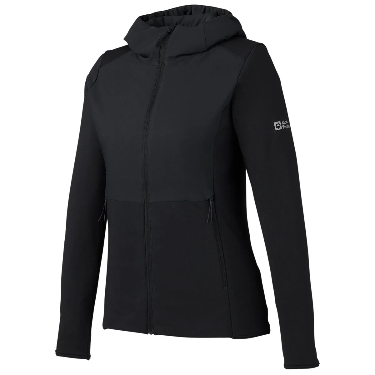 Jack Wolfskin Women's Black Pack and Go Rain Hybrid Jacket