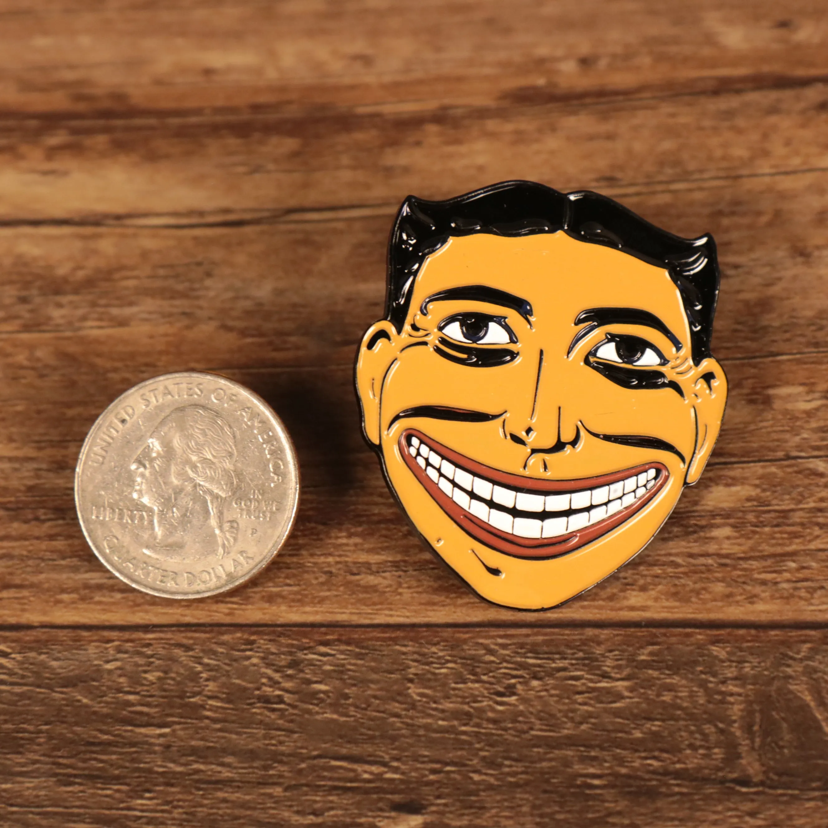 Jersey Shore Boardwalk Tillie Man Asbury Smiling Face Fitted Cap Pin | Enamel Pin For Hat