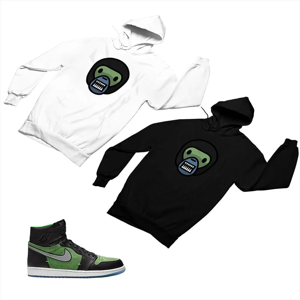 Jordan 1 Black Green Matching Custom Designed Hoodies JD 1-70-10