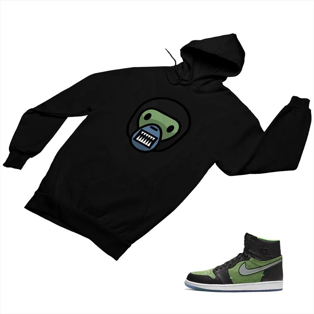 Jordan 1 Black Green Matching Custom Designed Hoodies JD 1-70-10