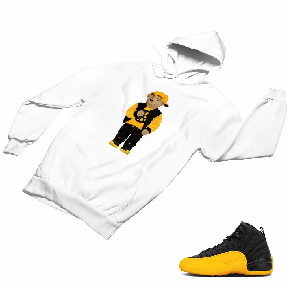 Jordan 12 University Gold Matching Custom Designed Hoodies JD 12-17-19