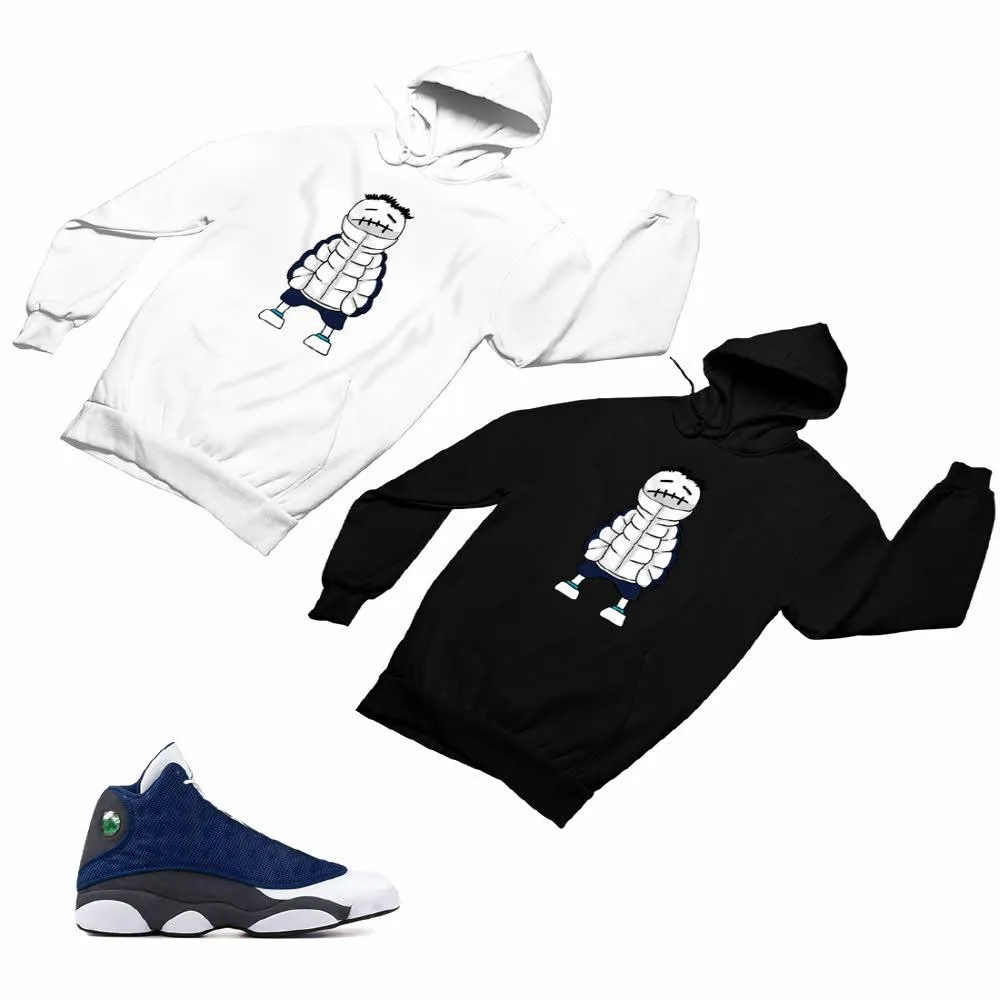 Jordan 13 flint grey Matching Custom Designed Hoodies JD 13-18-6