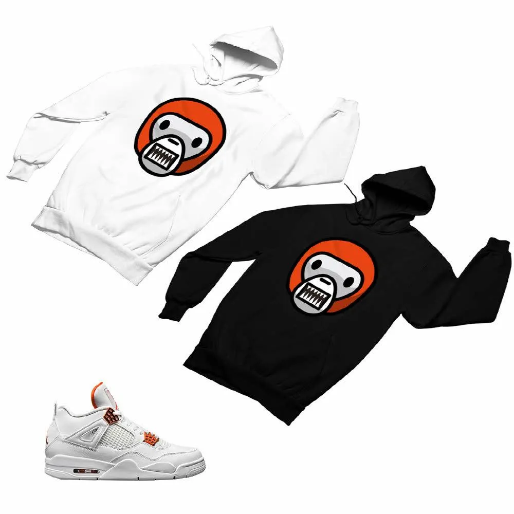 Jordan 4 Orange Matching Custom Designed Hoodies JD 4-23-5