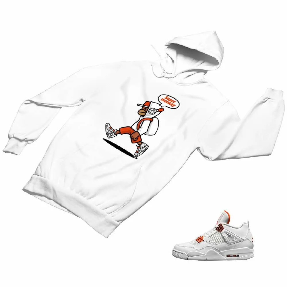 Jordan 4 Orange Matching Custom Designed Hoodies JD 4-23-6