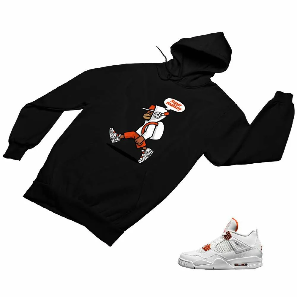 Jordan 4 Orange Matching Custom Designed Hoodies JD 4-23-6