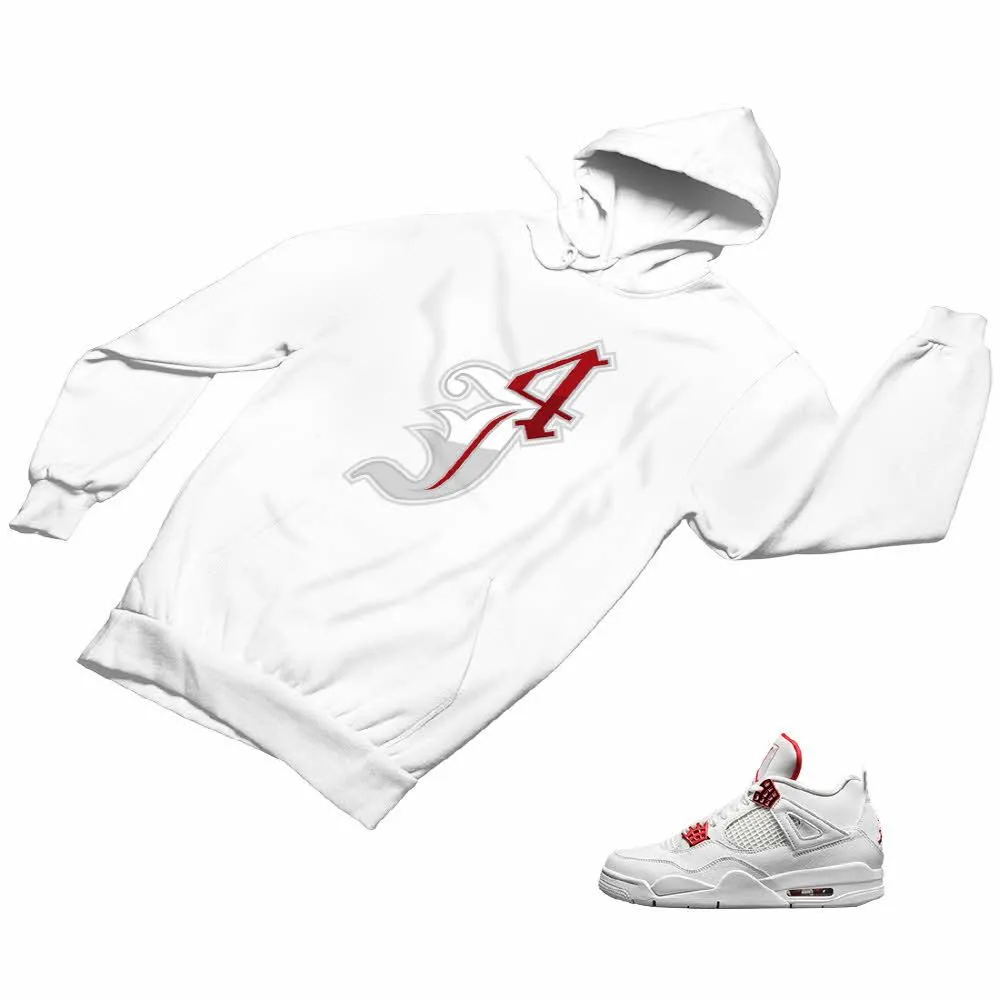 Jordan 4 Red Matching Custom Designed Hoodies JD 4-23-27