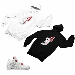 Jordan 4 Red Matching Custom Designed Hoodies JD 4-23-27