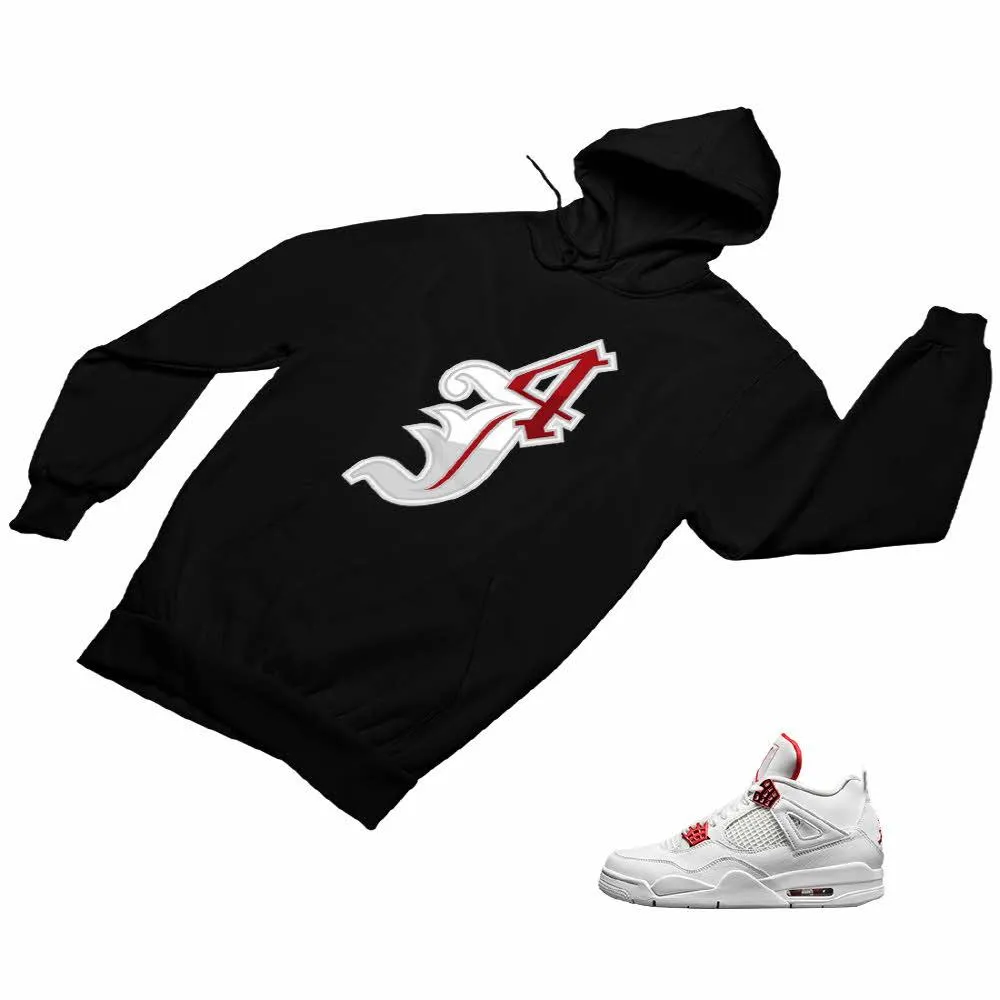 Jordan 4 Red Matching Custom Designed Hoodies JD 4-23-27