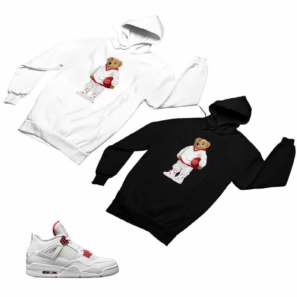 Jordan 4 Red Matching Custom Designed Hoodies JD 4-23-38