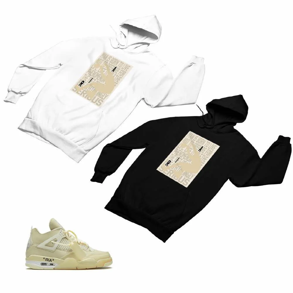 Jordan 4 Sail Matching Custom Designed Hoodies JD 4-24-23