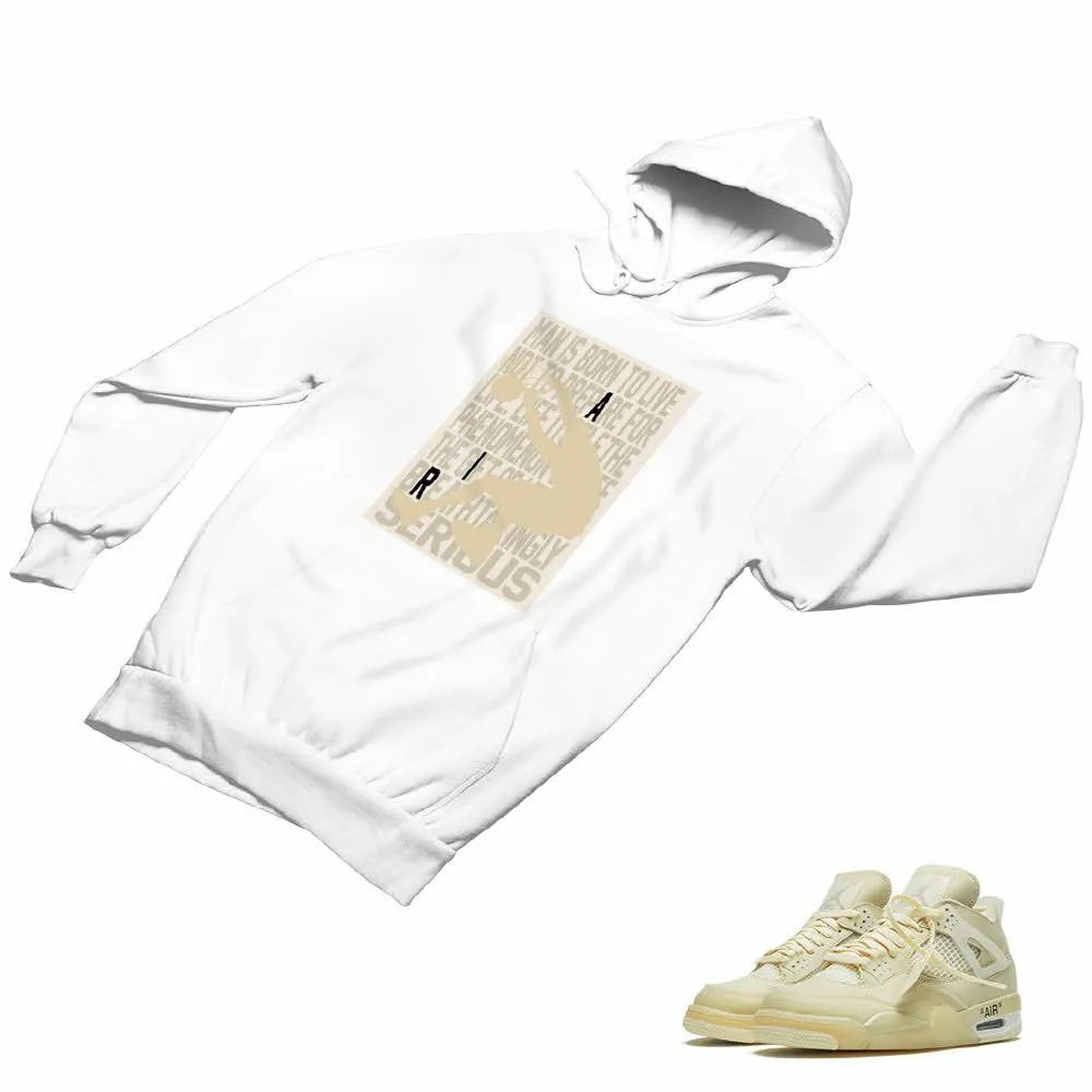 Jordan 4 Sail Matching Custom Designed Hoodies JD 4-24-23