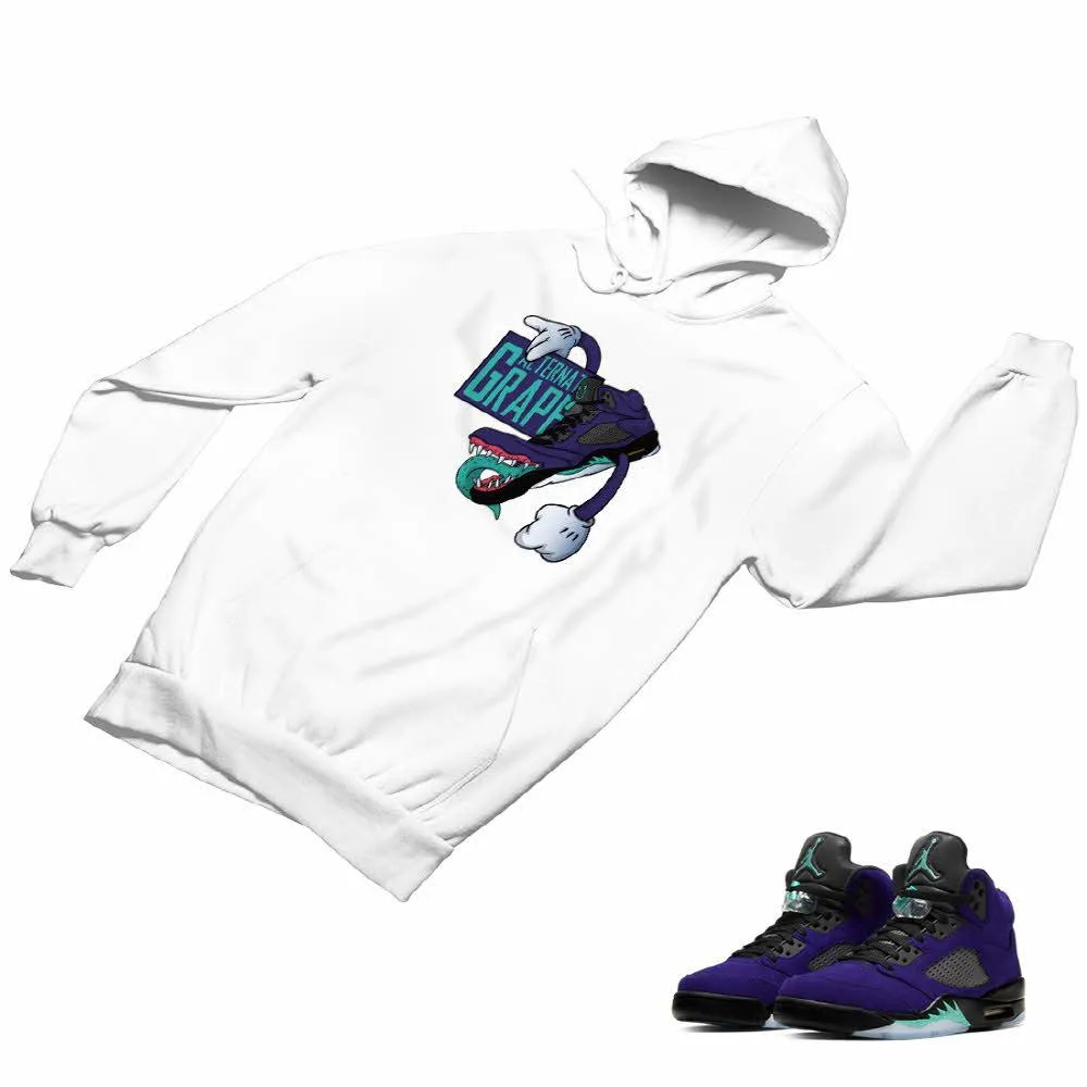 Jordan 5 Alternate Grape Matching Custom Designed Hoodies JD 5-2-8-12