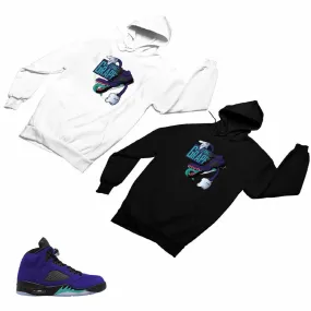 Jordan 5 Alternate Grape Matching Custom Designed Hoodies JD 5-2-8-12