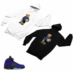 Jordan 5 Alternate Grape Matching Custom Designed Hoodies JD 5-2-8-16