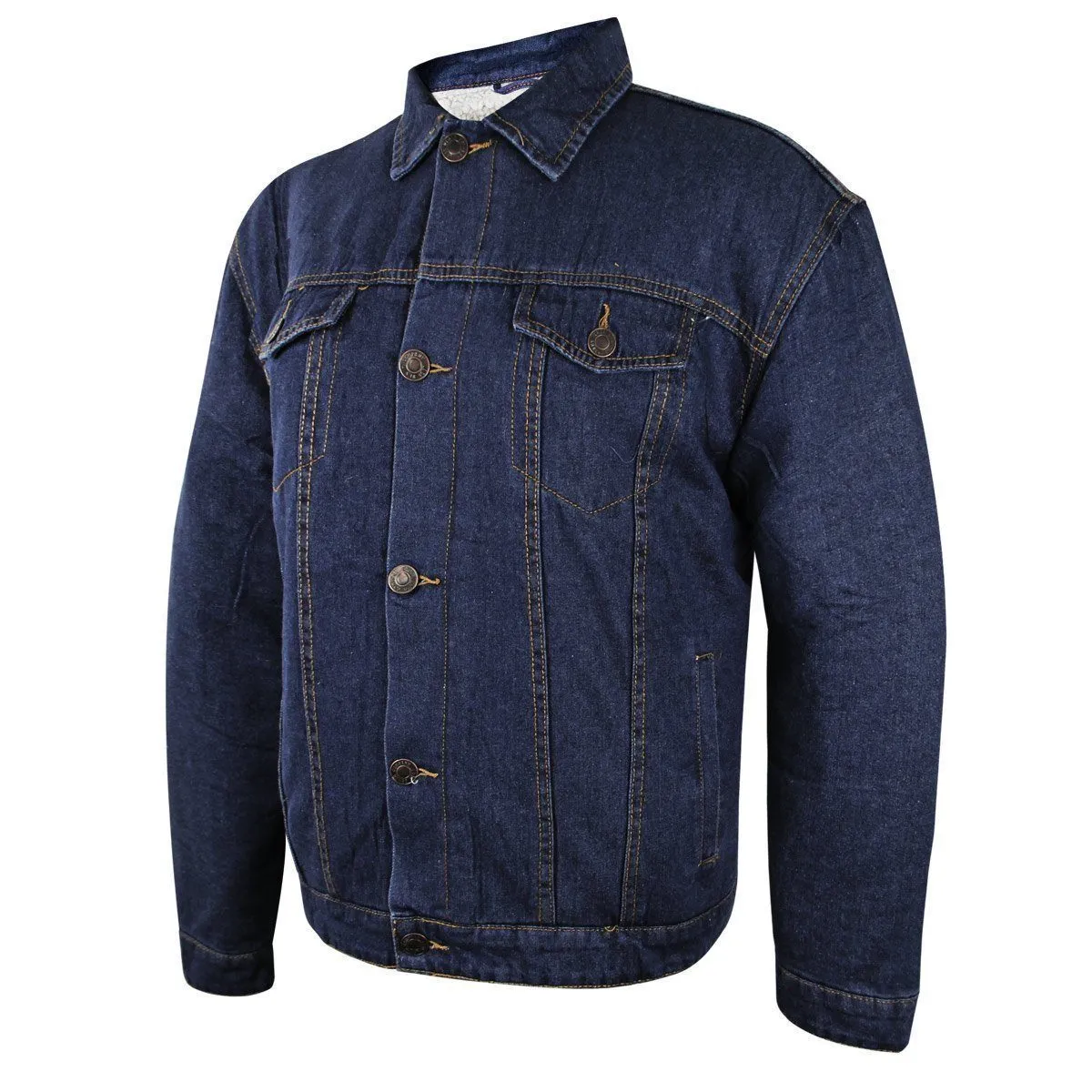 Lada Traditional Mens Western Dark Blue Denim Jacket