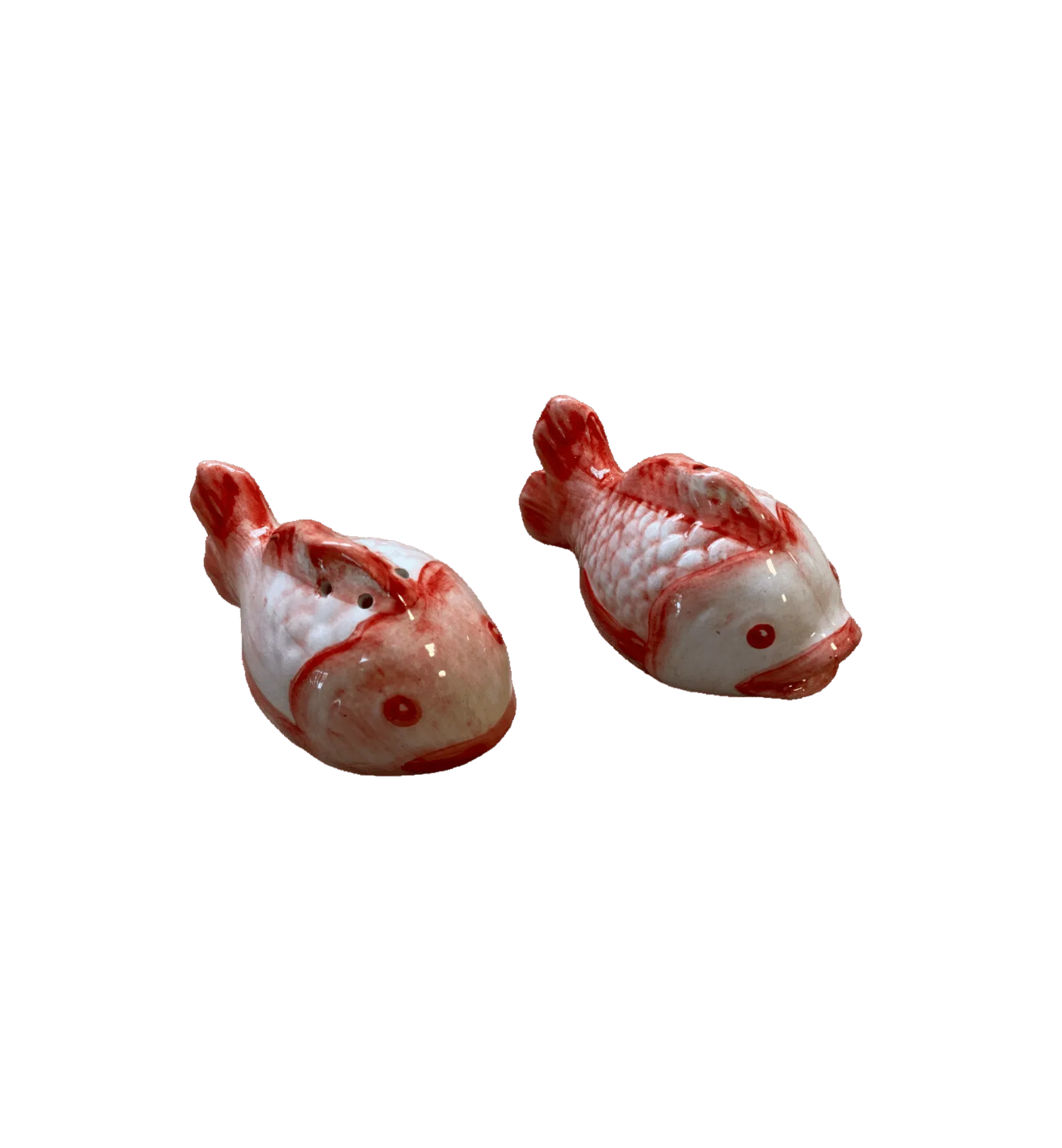 Les Ottomans Pink Fish Salt And Pepper Set