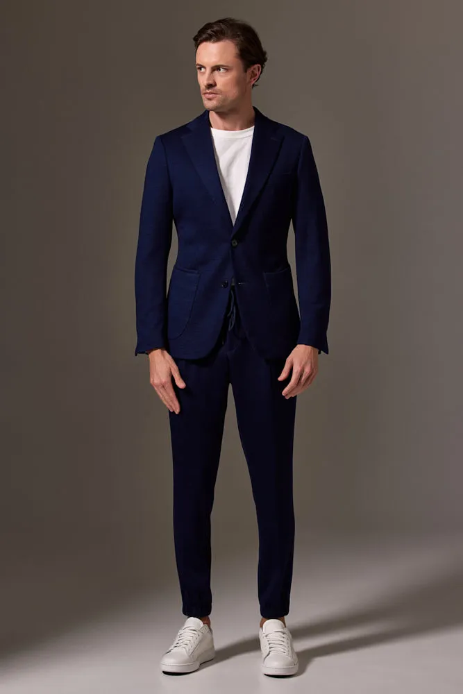 Liam Bailey Wool Jersey Suit - Navy