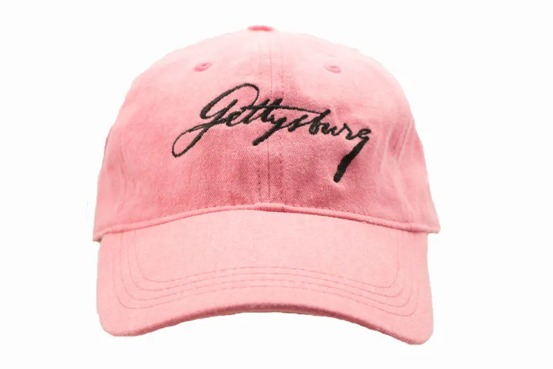 Lincoln's Script Gettysburg Hat with Black Script - Multiple Colors