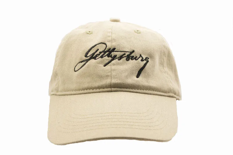 Lincoln's Script Gettysburg Hat with Black Script - Multiple Colors