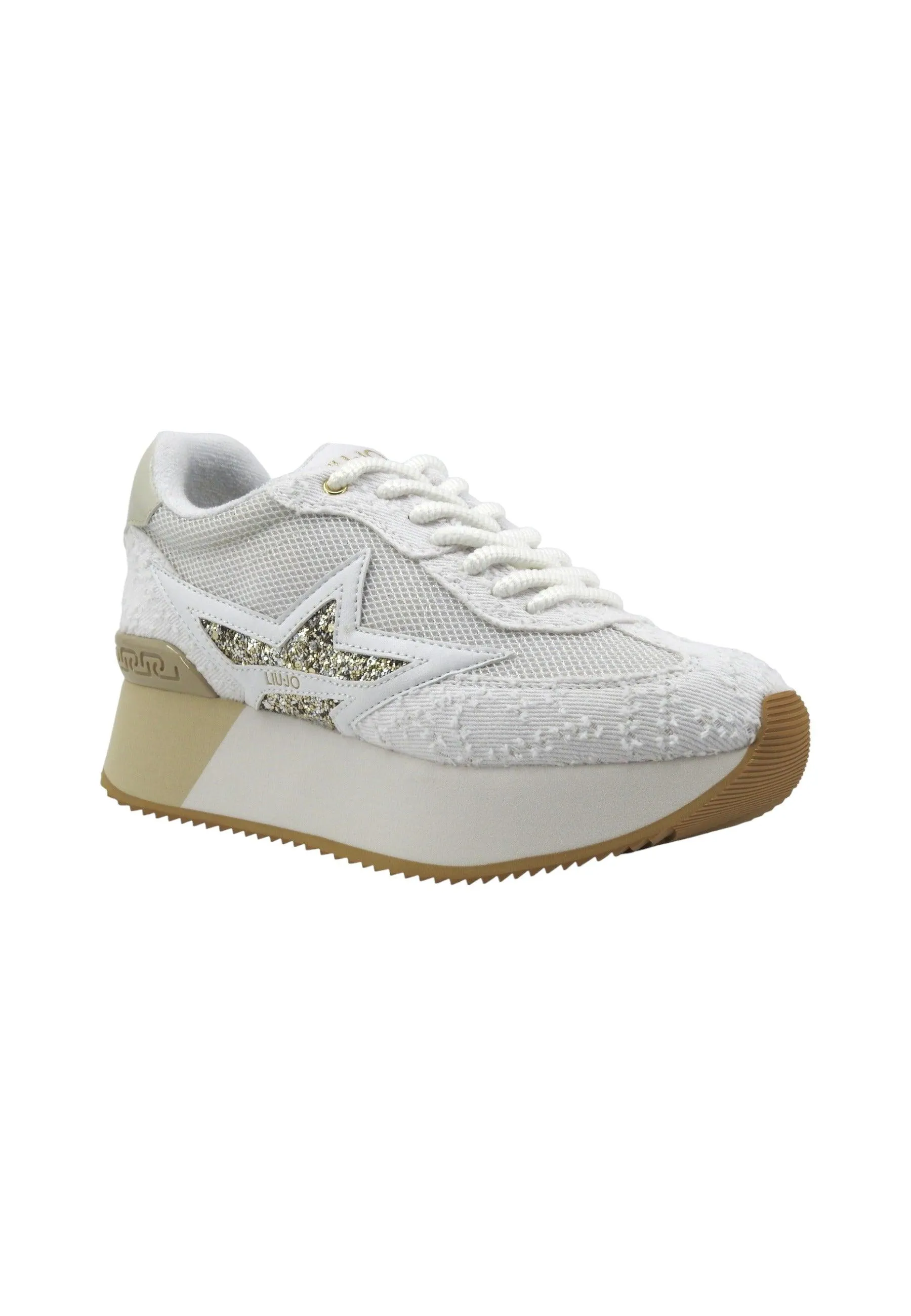 LIU JO Dreamy 03 Sneaker Donna White Gold BA4083TX404