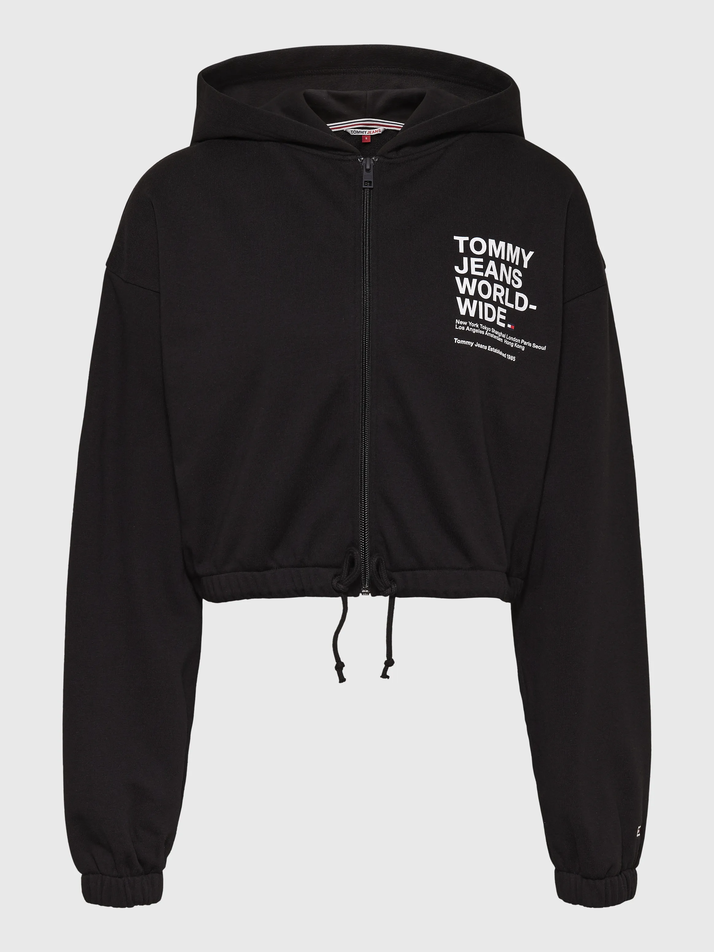 Logo Cropped Zip-Thru Hoodies | Sweatshirts & Hoodies | Tommy Jeans