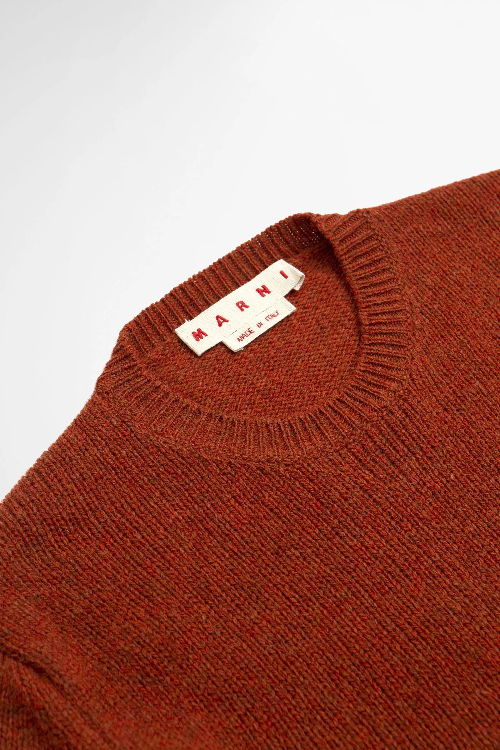 Marni Long-Sleeved Crewneck Sweater Brick