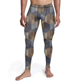 Men's Golden Geometric Tights