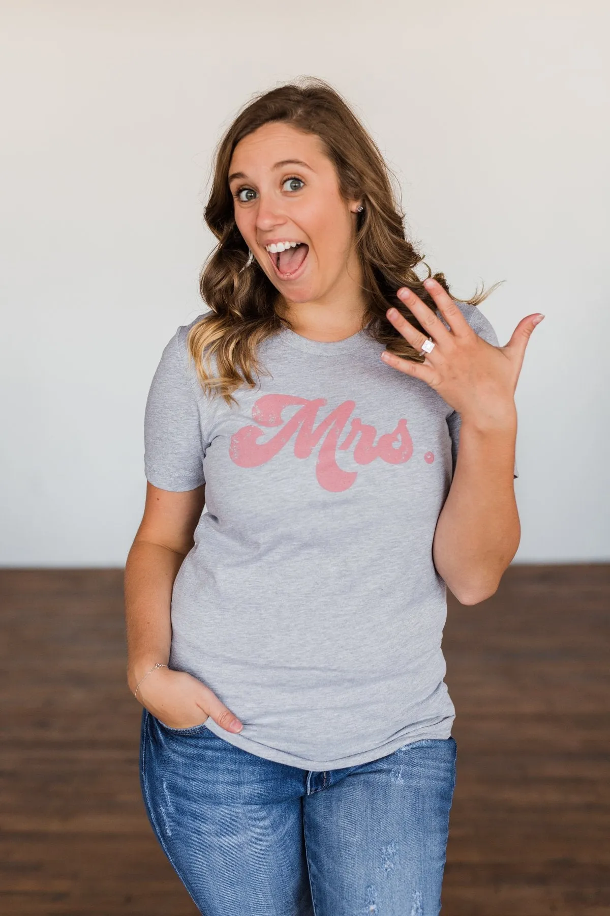 Mrs. Graphic Tee- Grey