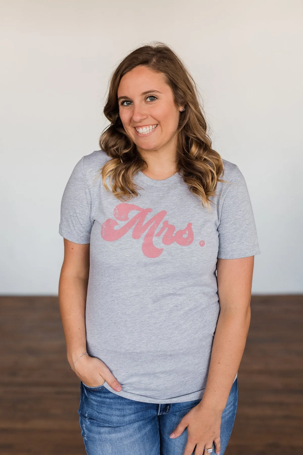 Mrs. Graphic Tee- Grey