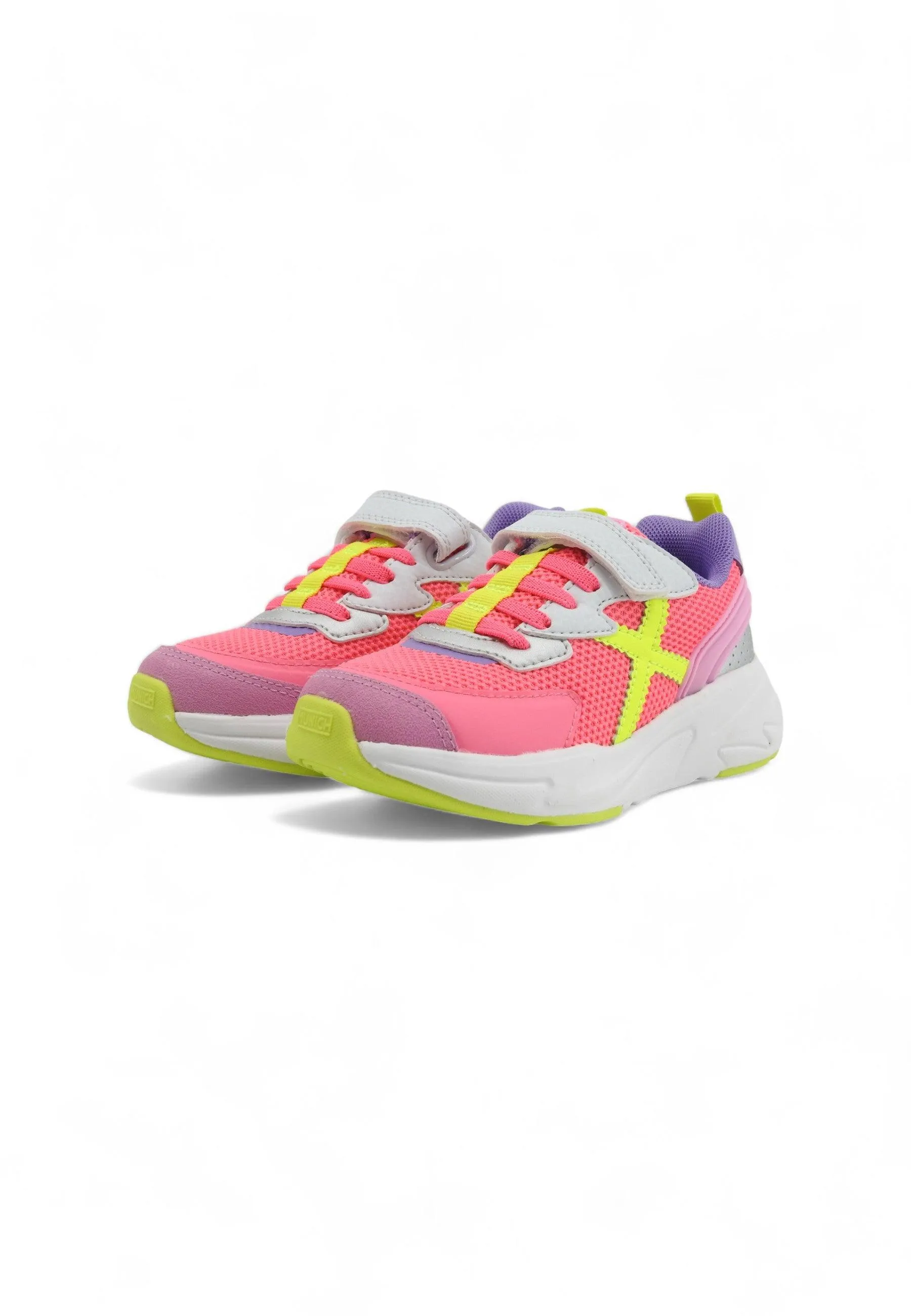 MUNICH Mini Track 87 Sneaker Bambino Fuxia Yellow Purple 8890087