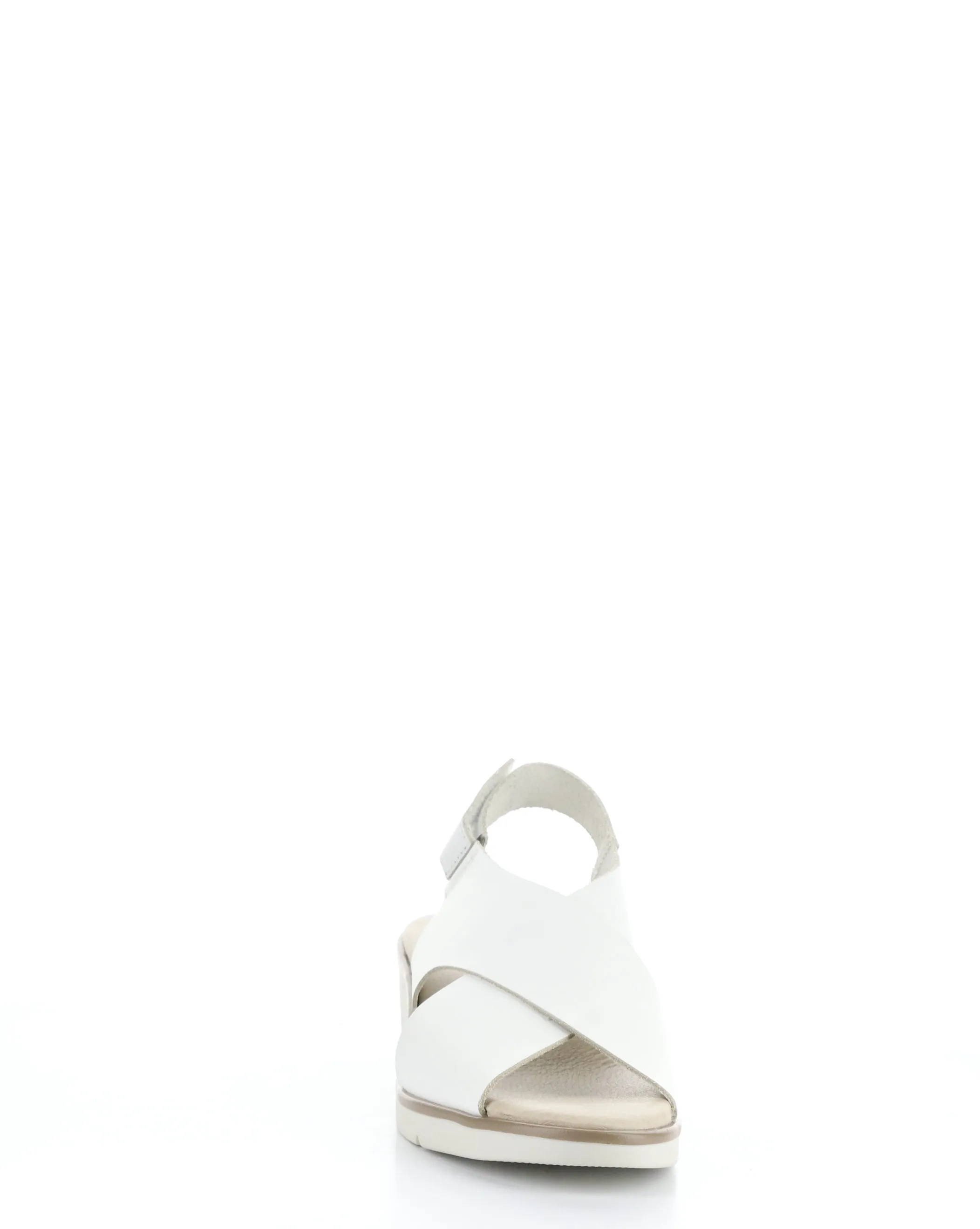 NABI058FLY 001 WHITE Round Toe Sandals