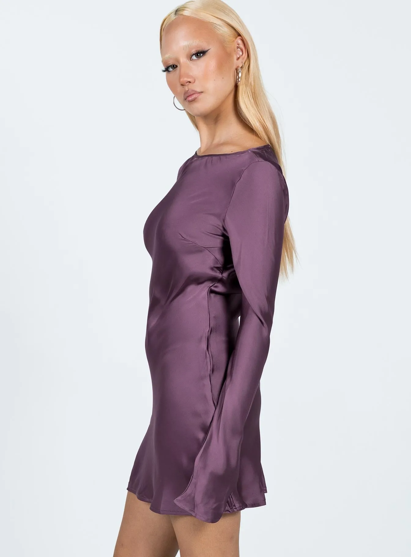 Namara Long Sleeve Mini Dress Purple