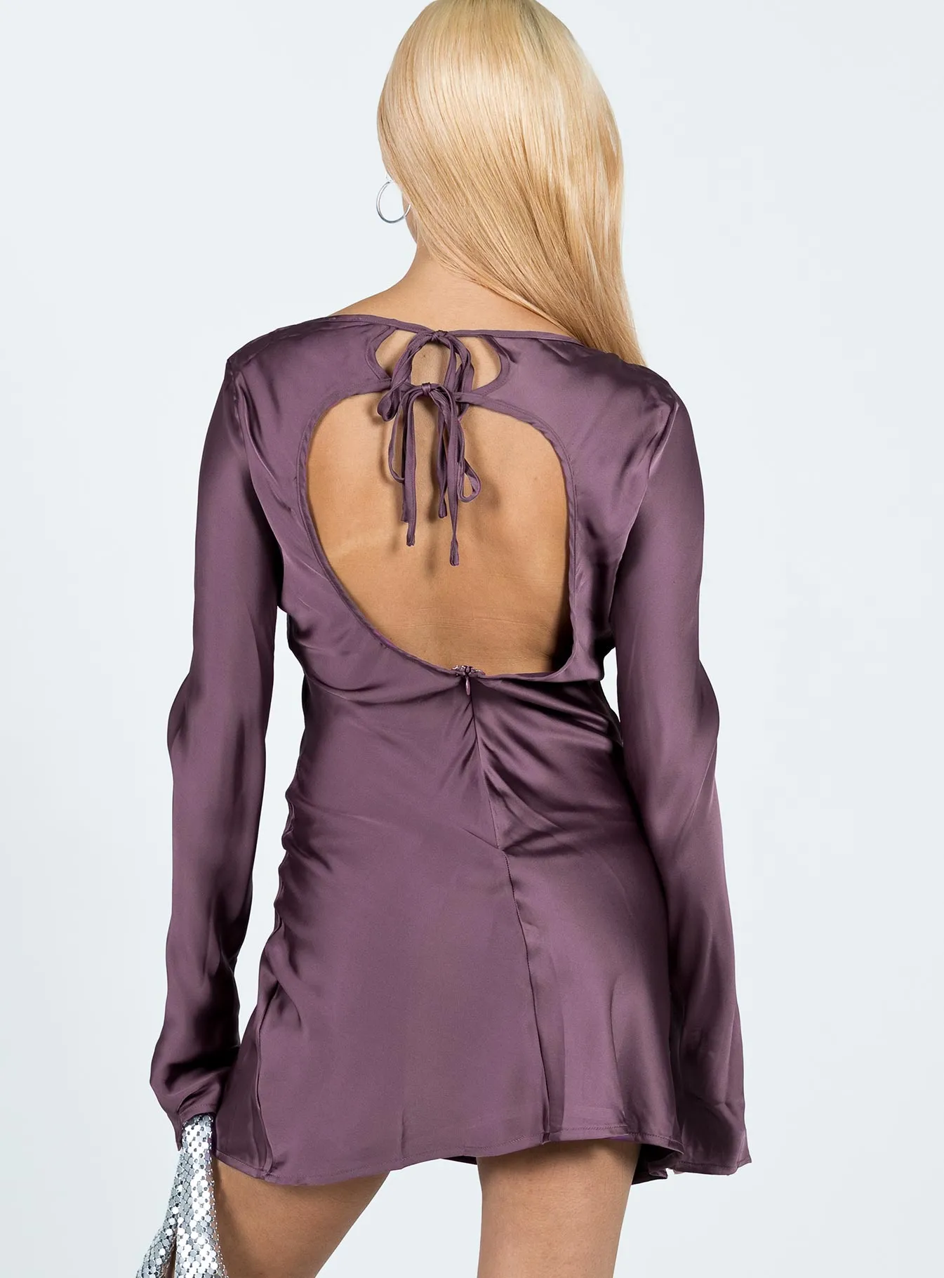 Namara Long Sleeve Mini Dress Purple