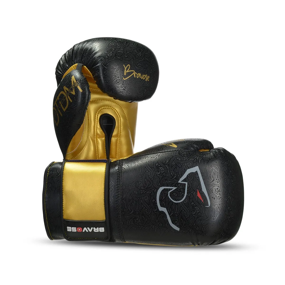 Nemesis Black and Gold Boxing Gloves