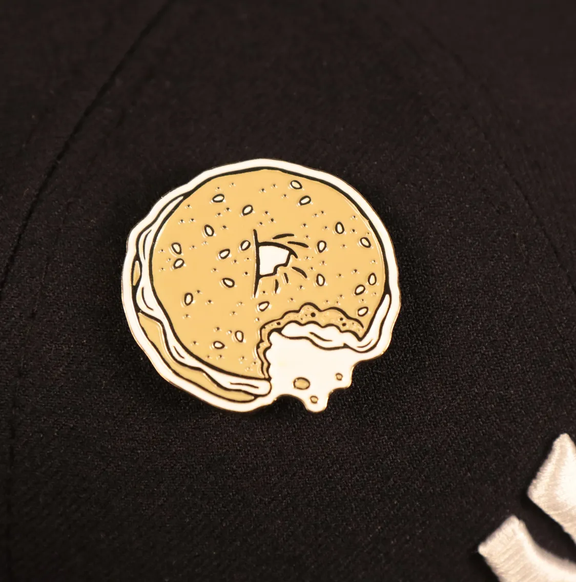 New York Bagel Fitted Cap Pin | Enamel Pin For Hat