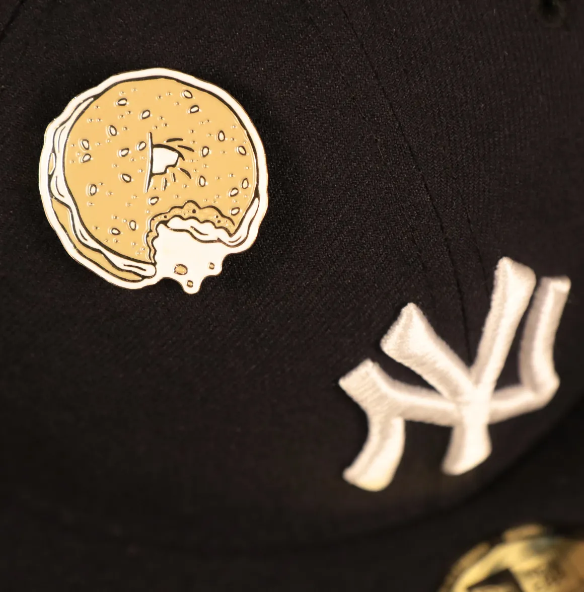 New York Bagel Fitted Cap Pin | Enamel Pin For Hat