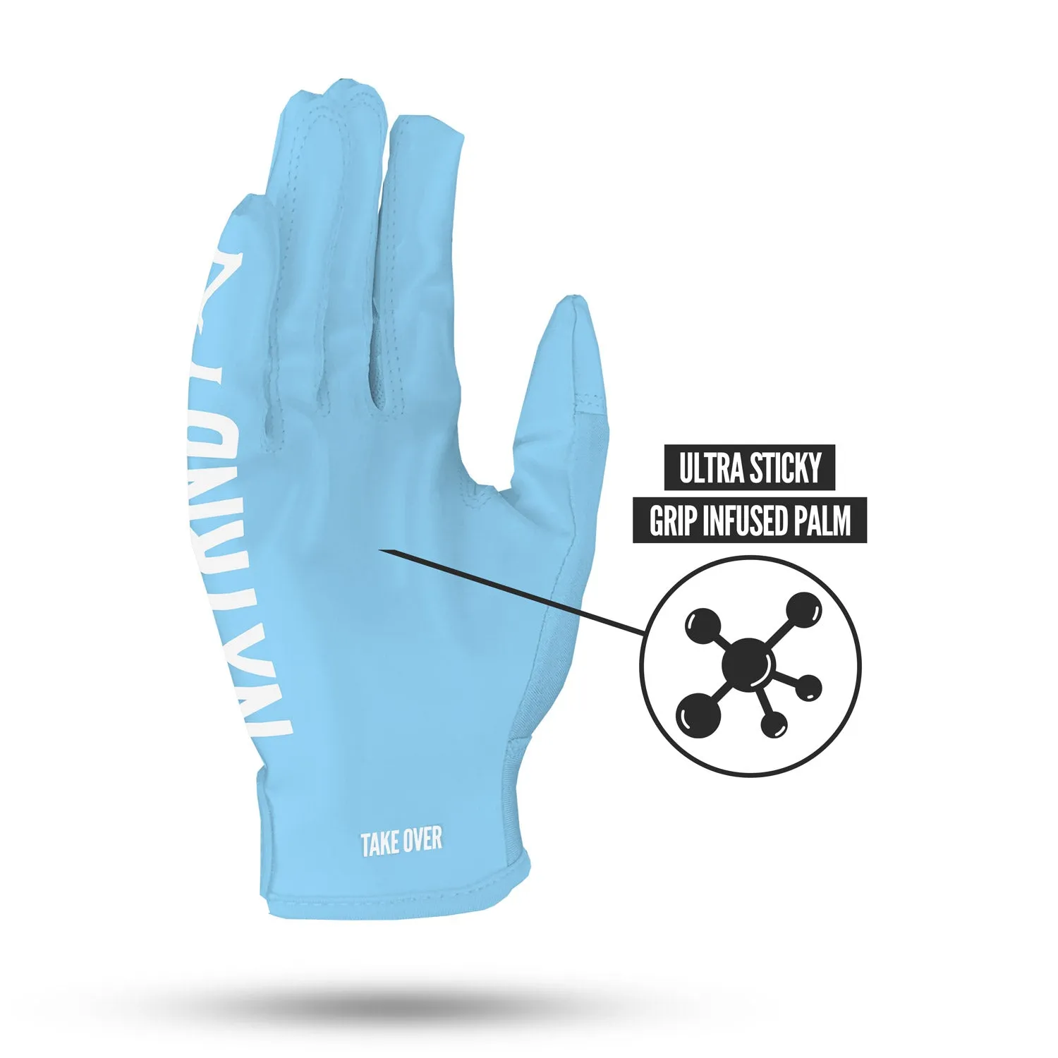 NXTRND G1 Football Gloves Columbia Blue