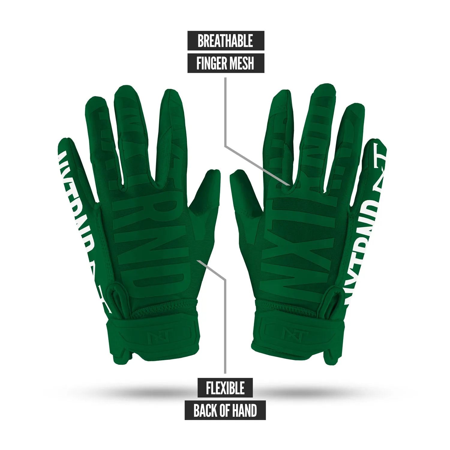 NXTRND G1 Football Gloves Dark Green