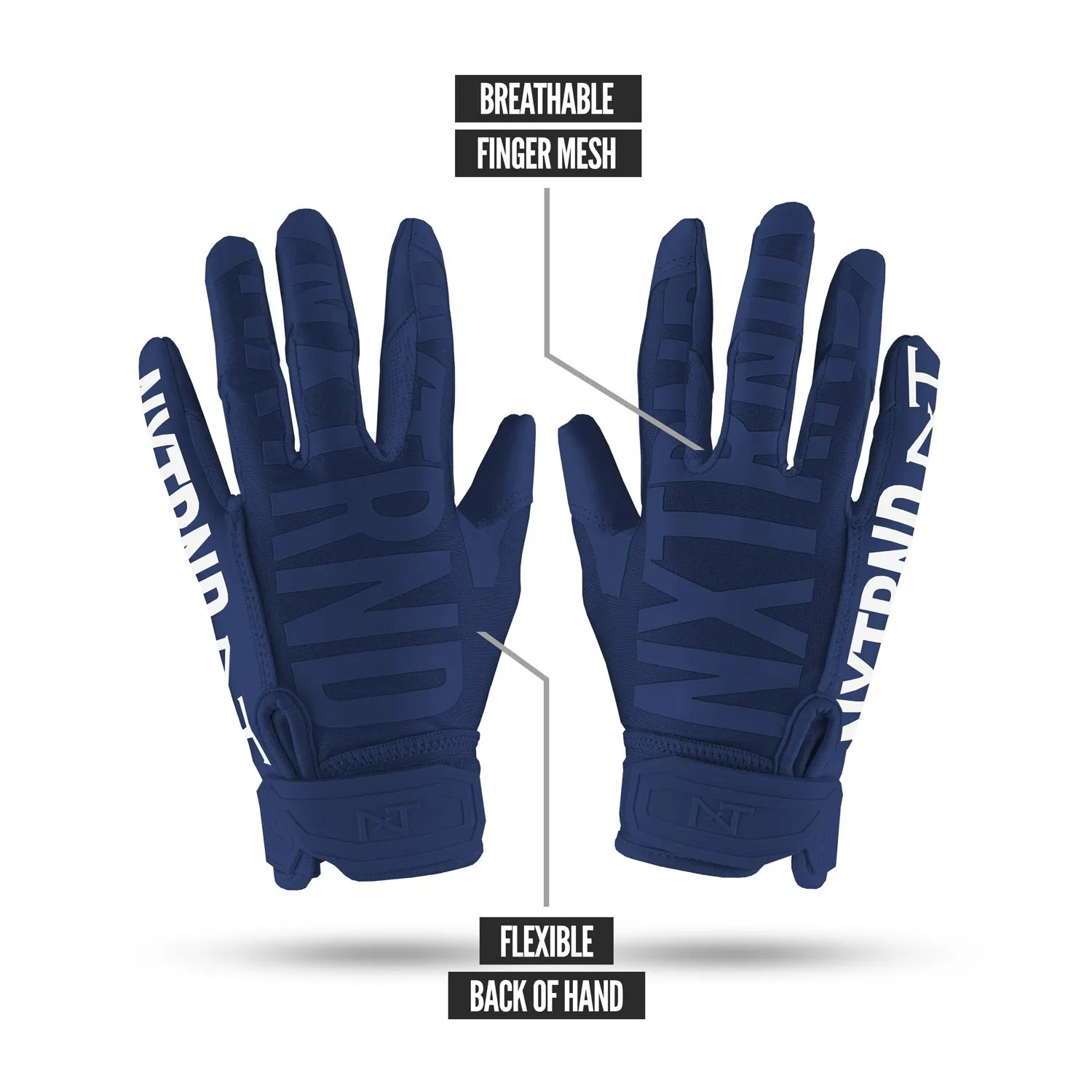 NXTRND G1 Football Gloves Navy Blue