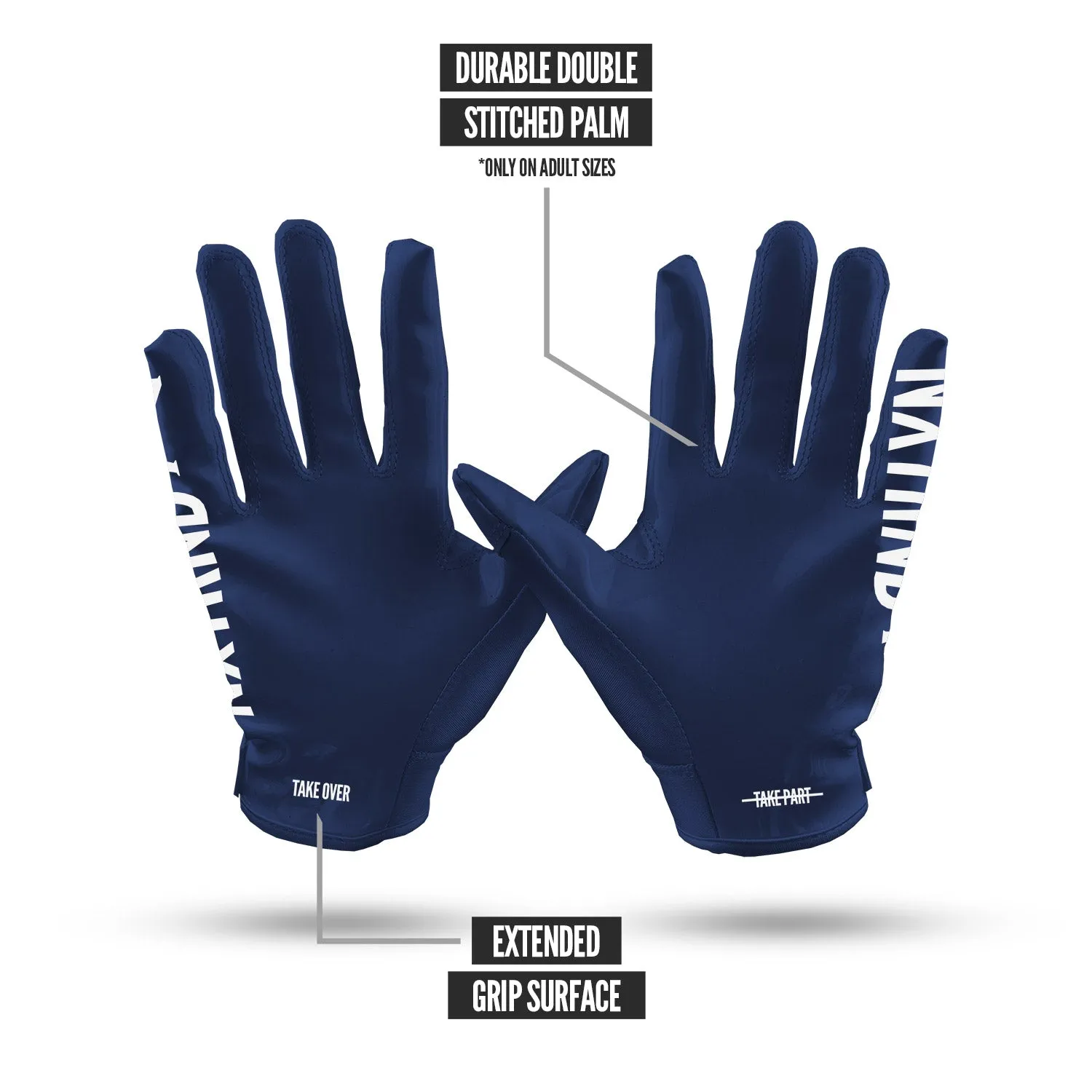 NXTRND G1 Football Gloves Navy Blue