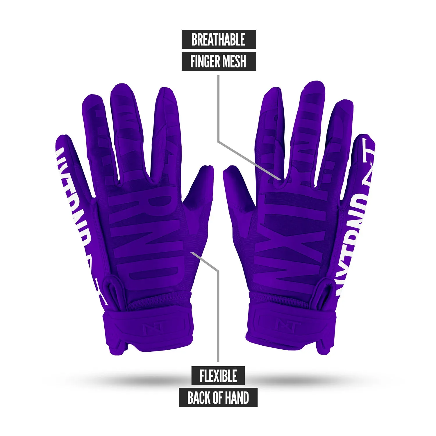 NXTRND G1 Football Gloves Purple