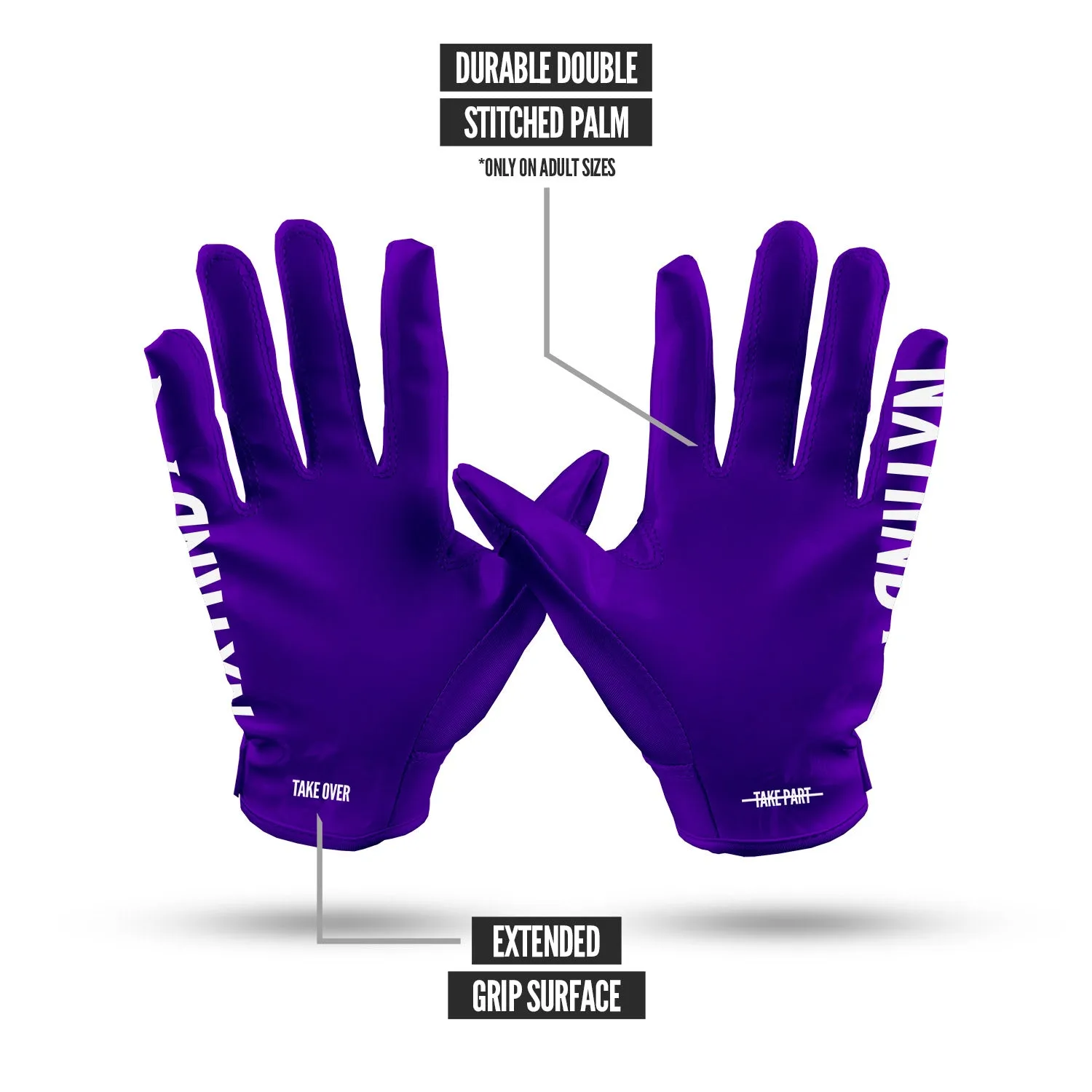 NXTRND G1 Football Gloves Purple