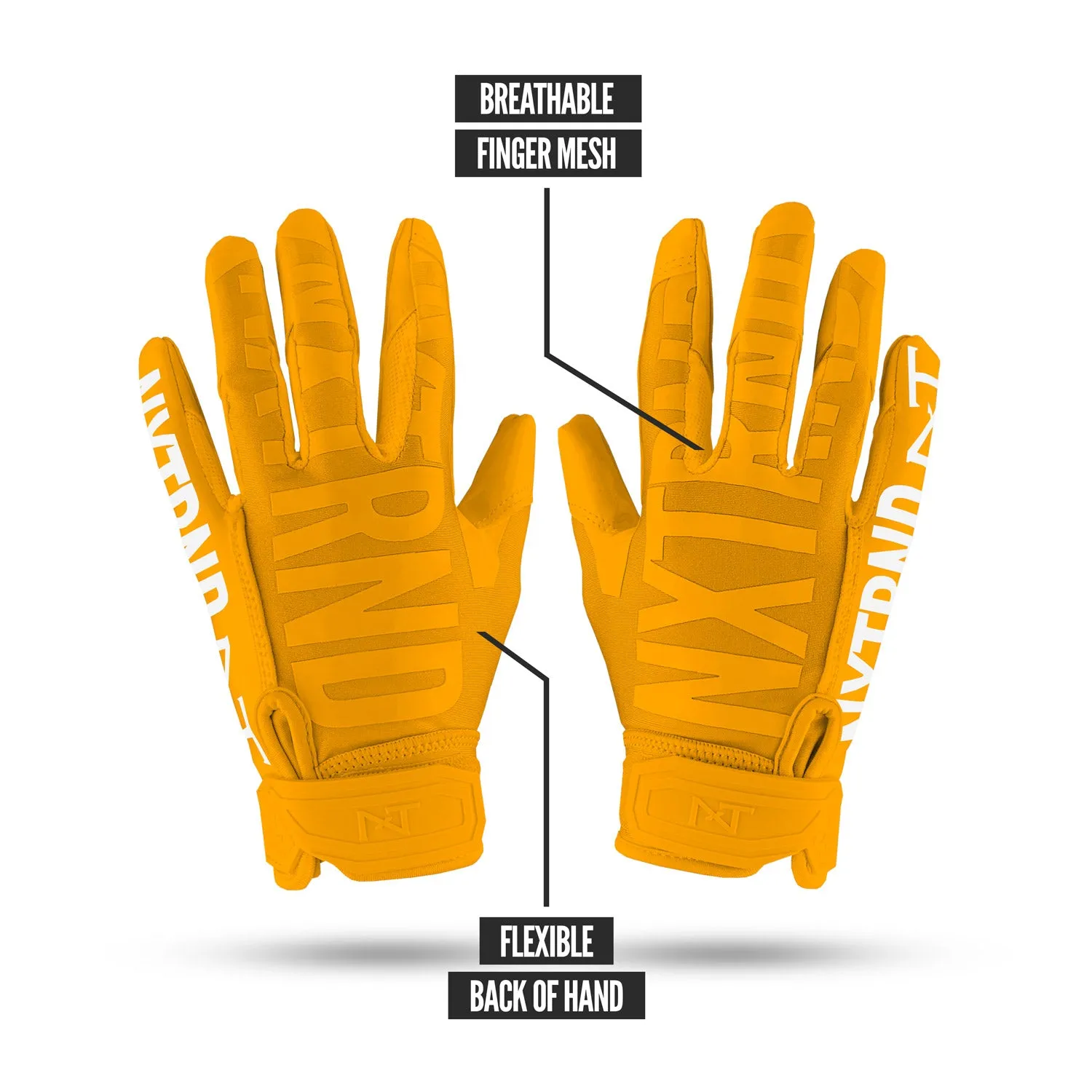 NXTRND G1 Football Gloves Yellow